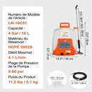 Vevor - Pulvérisateur Électrique à Dos 16 L
